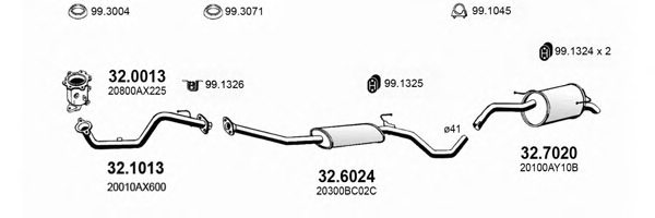 ASSO ART3489 Exhaust System